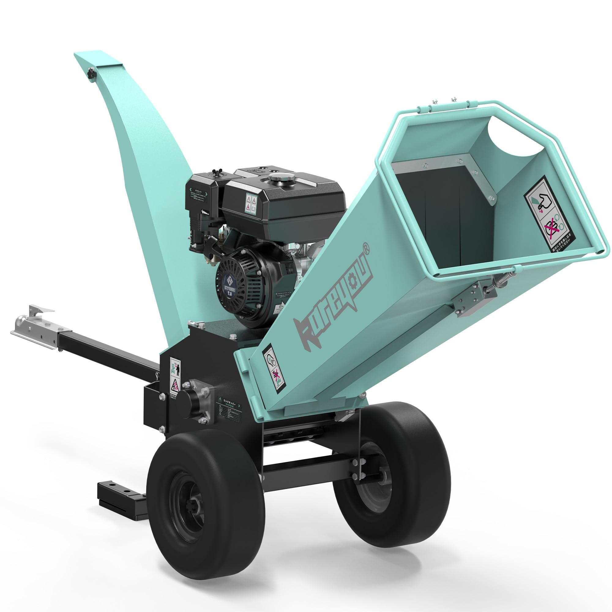 Amazon | ウッドチッパー Kareyouエンジン粉砕機 木材最大130mm粉砕